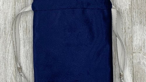 Velvet - Blue Tarot Bag/ Custom Tarot Pouch/ Keepsake Bag / Drawstring Bag / Oracle Bag / Crystal Bag / Tarot Pouch / Cosmetic Bag