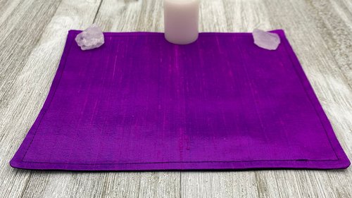 Silk MINI Altar Cloth - Magenta, Traveling Altar Cloth, Portable Altar Cloth, Small Spaces Altar, Home Office Altar