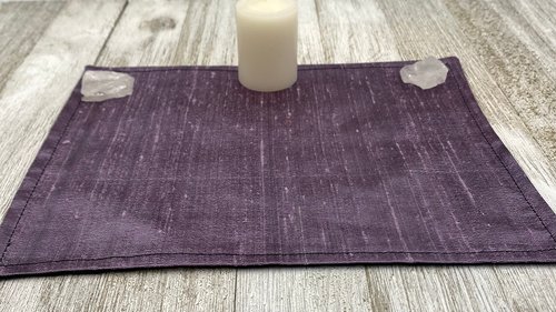 Silk MINI Altar Cloth - Purple, Traveling Altar Cloth, Portable Altar Cloth, Small Spaces Altar, Home Office Altar