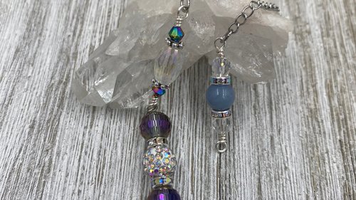 Angelite Pendulum, Crystal Pendulum, Divination Pendulum, Metal Pendulum, Dowsing Pendulum, Energy Healing Pendulum Draft