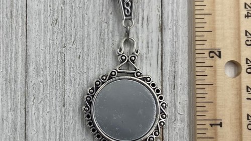 Silver Mirror Necklace, Protection Necklace, Wiccan jewelry, Witch necklace, Witchcraft jewelry, Pagan jewelry