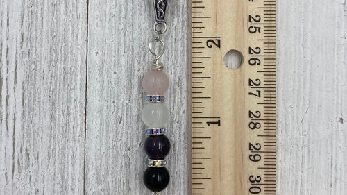 Empath / Anti-Anxiety Necklace, Protection Necklace, Shield, Psychic Protection, Rose Quartz, Black Obsidian, Selenite, Amethyst, Copper