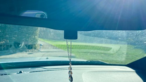 Triangle Car Charm / Suncatcher, Widow Suncatcher, Mirror Accessory