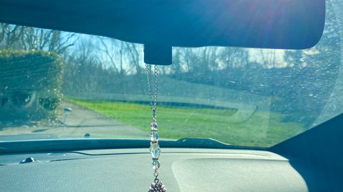 Star Car Charm / Suncatcher, Widow Suncatcher, Mirror Accessory, Office suncatcher