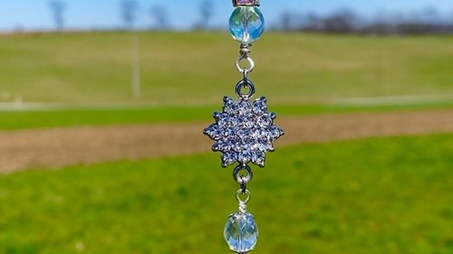 Star Car Charm / Suncatcher, Widow Suncatcher, Mirror Accessory, Office suncatcher