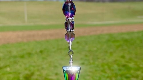 Triangle Car Charm / Suncatcher, Widow Suncatcher, Mirror Accessory