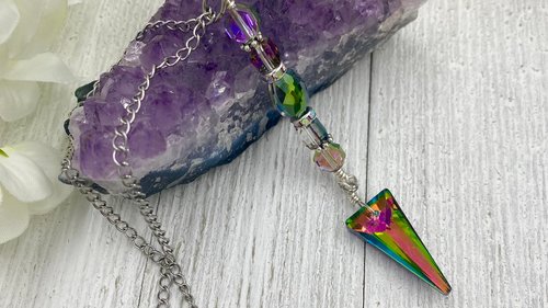 Triangle Car Charm / Suncatcher, Widow Suncatcher, Mirror Accessory