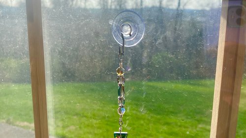 Triangle Car Charm / Suncatcher, Widow Suncatcher, Mirror Accessory