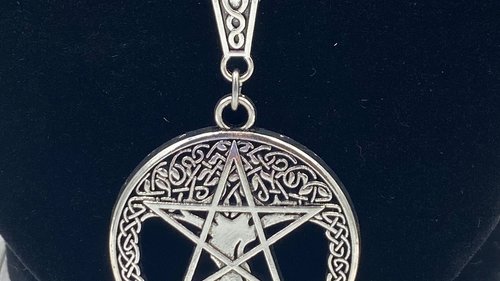 Pentacle Necklace, Witchy Necklace, Celtic Necklace, Psychic Protection, Handmade Necklace, Cham Necklace