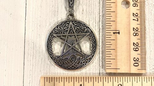 Pentacle Necklace, Witchy Necklace, Celtic Necklace, Psychic Protection, Handmade Necklace, Cham Necklace