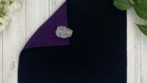 Silk MINI Altar Cloth - Dark Purple, Traveling Altar Cloth, Portable Altar Cloth, Small Spaces Altar, Home Office Altar