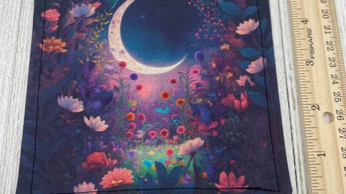 MINI Altar Cloth - Moon Garden, Traveling Altar Cloth, Portable Altar Cloth, Small Spaces Altar, Home Office Altar