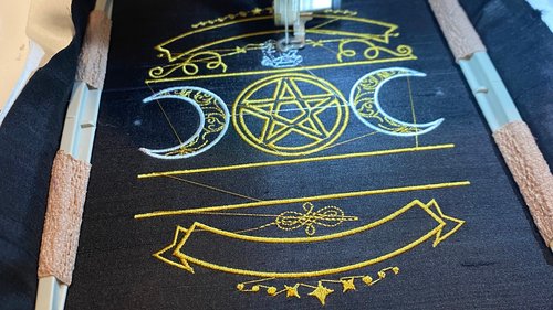 Embroidered Silk Altar Cloth, Altar Decor, Tarot Altar Cloth, Tarot Cloth, Altar Mat, Crystal Cloth, Portable Altar Cloth