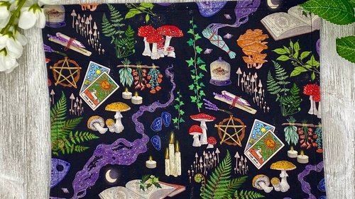 MINI Altar Cloth - Witchy Altar Cloth, Traveling Altar Cloth, Portable Altar Cloth, Small Spaces Altar, Home Office Altar