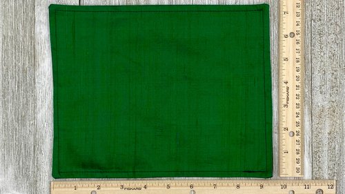 Silk MINI Altar Cloth - Green, Traveling Altar Cloth, Portable Altar Cloth, Small Spaces Altar, Home Office Altar