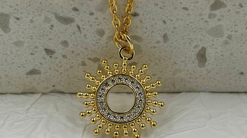 Sun Necklace, Handmade Necklace, Dainty Necklace, Layering Necklace, Celestial Necklace,