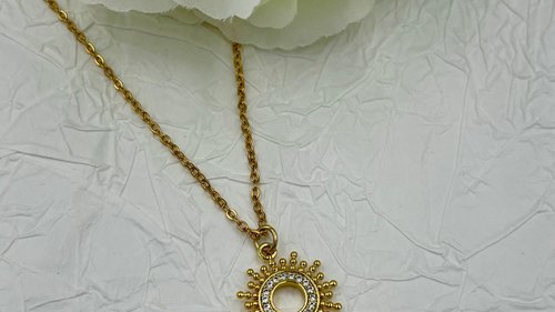 Sun Necklace, Handmade Necklace, Dainty Necklace, Layering Necklace, Celestial Necklace,