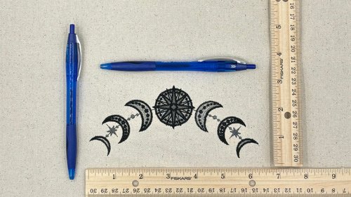 Moon Phase Embroidered Altar Cloth, Tarot Cloth, Altar Decor, Double Sided Altar Cloth, Wall Hanging, Dice Mat, Centerpiece