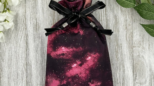 Galaxy Tarot Bag/ Custom Tarot Bag/ Keepsake Bag / Drawstring Bag / Oracle Bag / Jewelry Bag / Crystal Bag / Gift Bag / Tarot Pouch