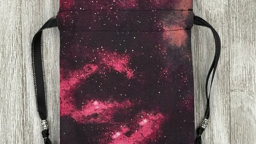 Galaxy Tarot Bag/ Custom Tarot Bag/ Keepsake Bag / Drawstring Bag / Oracle Bag / Jewelry Bag / Crystal Bag / Gift Bag / Tarot Pouch