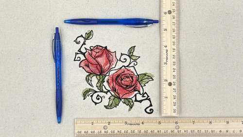 Rose Embroidered Altar Cloth, Tarot Cloth, Altar Decor, Double Sided Altar Cloth, Wall Hanging, Dice Mat, Centerpiece