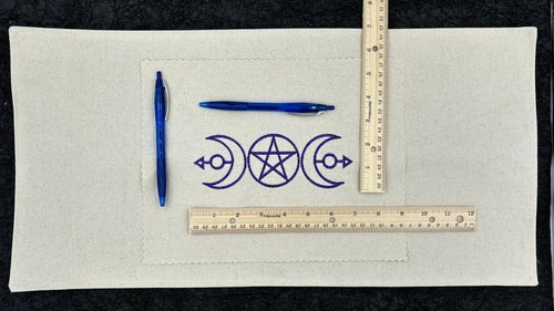 Custom 22x11 Embroidered Altar Cloth, Tarot Cloth, Altar Decor, Double Sided Altar Cloth, Wall Hanging, Dice Mat, Centerpiece