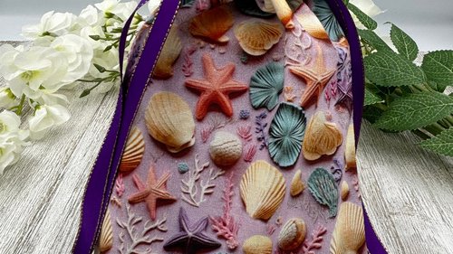 Seashells Tarot Bag/ Custom Tarot Pouch/ Keepsake Bag / Drawstring Bag / Oracle Bag / Crystal Bag / Tarot Pouch / Cosmetic Bag