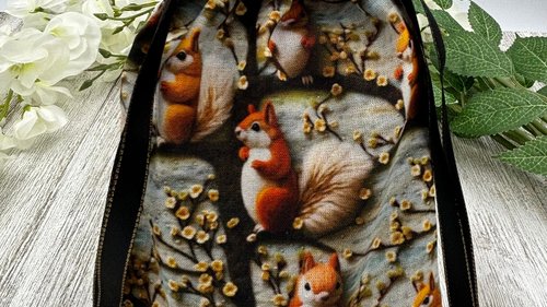 Squirrel Tarot Bag/ Custom Tarot Bag/ Keepsake Bag / Drawstring Bag / Oracle Bag / Jewelry Bag / Crystal Bag / Gift Bag / Tarot Pouch