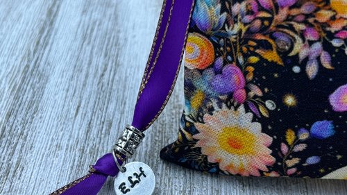 Moon Garden Tarot Bag/ Custom Tarot Pouch/ Keepsake Bag / Drawstring Bag / Oracle Bag / Crystal Bag / Tarot Pouch / Cosmetic Bag