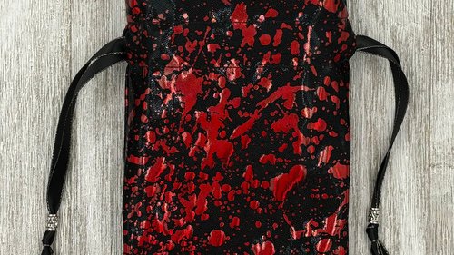 Splatter Tarot Bag/ Custom Tarot Pouch/ Keepsake Bag / Drawstring Bag / Oracle Bag / Crystal Bag / Tarot Pouch / Cosmetic Bag