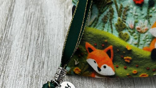 Fox Tarot Bag/ Custom Tarot Bag/ Keepsake Bag / Drawstring Bag / Oracle Bag / Jewelry Bag / Crystal Bag / Gift Bag / Tarot Pouch