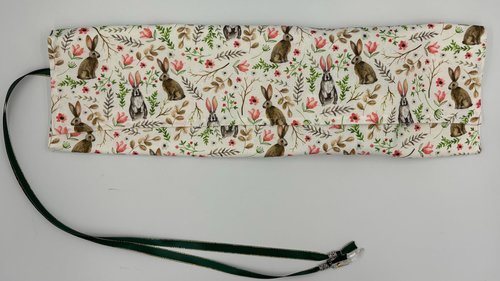 Reversible Cotton Lined Tarot Wrap/ Bunny Tarot Wrap / Tarot Supplies / Tarot Deck Storage / Tarot Cloth / Tarot Supplies / Altar