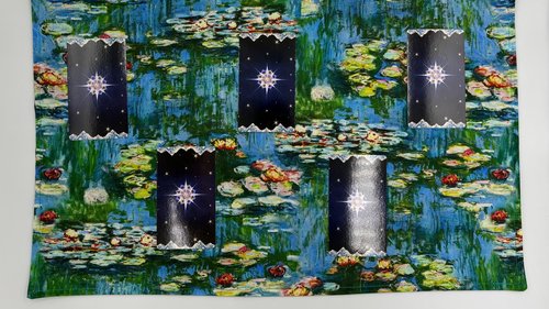Monet Altar Cloth, Tarot Cloth, Altar Decor, Double Sided Altar Cloth, Wall Hanging, Dice Mat, Centerpiece