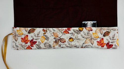 Reversible Cotton Lined Tarot Wrap/ Leaves Tarot Wrap / Tarot Supplies / Tarot Deck Storage / Tarot Cloth / Tarot Supplies / Altar