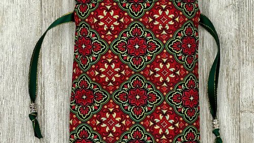 Mandala Tarot Bag/ Custom Tarot Pouch/ Keepsake Bag / Drawstring Bag / Oracle Bag / Crystal Bag / Tarot Pouch / Cosmetic Bag