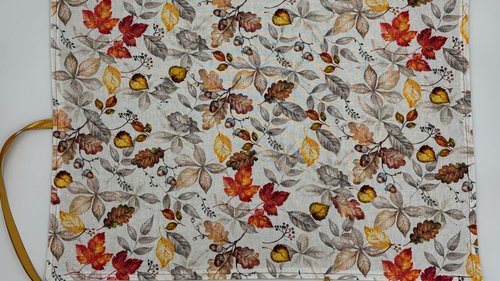 Reversible Cotton Lined Tarot Wrap/ Leaves Tarot Wrap / Tarot Supplies / Tarot Deck Storage / Tarot Cloth / Tarot Supplies / Altar