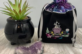 Pentacle Tarot Bag / Keepsake Bag / Drawstring Bag / Oracle Bag / Jewelry Bag / Purse / Crystal Bag / Gift Bag / Tarot Pouch / Cosmetic Bag