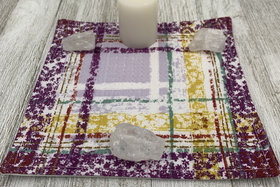 MINI Altar Cloth - Squares, Tarot Cloth, Traveling Altar Cloth, Portable Altar Cloth, Small Spaces Altar, Home Office Altar