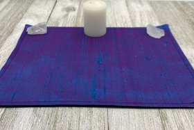 Silk MINI Altar Cloth - Blue, Traveling Altar Cloth, Portable Altar Cloth, Small Spaces Altar, Home Office Altar