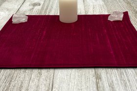 Silk MINI Altar Cloth - Cranberry, Traveling Altar Cloth, Portable Altar Cloth, Small Spaces Altar, Home Office Altar