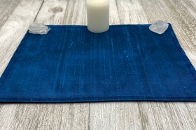 Silk MINI Altar Cloth - Blue, Traveling Altar Cloth, Portable Altar Cloth, Small Spaces Altar, Home Office Altar