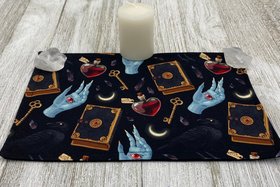 MINI Altar Cloth - Witchy, Traveling Altar Cloth, Portable Altar Cloth, Small Spaces Altar, Home Office Altar