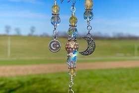 Prosperity Citrine Sun Car Charm / Suncatcher, Widow Suncatcher, Mirror Accessory