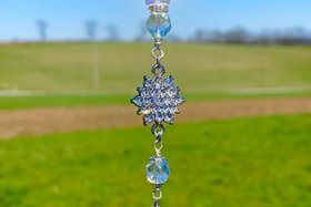 Star Car Charm / Suncatcher, Widow Suncatcher, Mirror Accessory, Office suncatcher