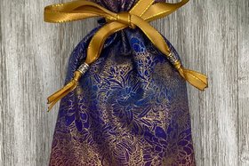 Ombre Floral Tarot Bag/ Custom Tarot Bag/ Keepsake Bag / Drawstring Bag / Oracle Bag / Jewelry Bag / Crystal Bag / Gift Bag / Tarot Pouch