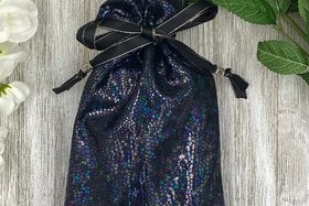 Holographic Tarot Bag/ Custom Tarot Pouch/ Keepsake Bag / Drawstring Bag / Oracle Bag / Crystal Bag / Tarot Pouch / Cosmetic Bag