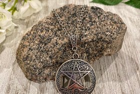 Pentacle Necklace, Witchy Necklace, Celtic Necklace, Psychic Protection, Handmade Necklace, Cham Necklace