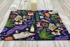 MINI Altar Cloth - Witchy Altar Cloth, Traveling Altar Cloth, Portable Altar Cloth, Small Spaces Altar, Home Office Altar