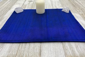 Silk MINI Altar Cloth - Dark Blue, Traveling Altar Cloth, Portable Altar Cloth, Small Spaces Altar, Home Office Altar