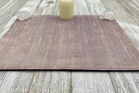 Silk MINI Altar Cloth - Cream/Purple, Traveling Altar Cloth, Portable Altar Cloth, Small Spaces Altar, Home Office Altar